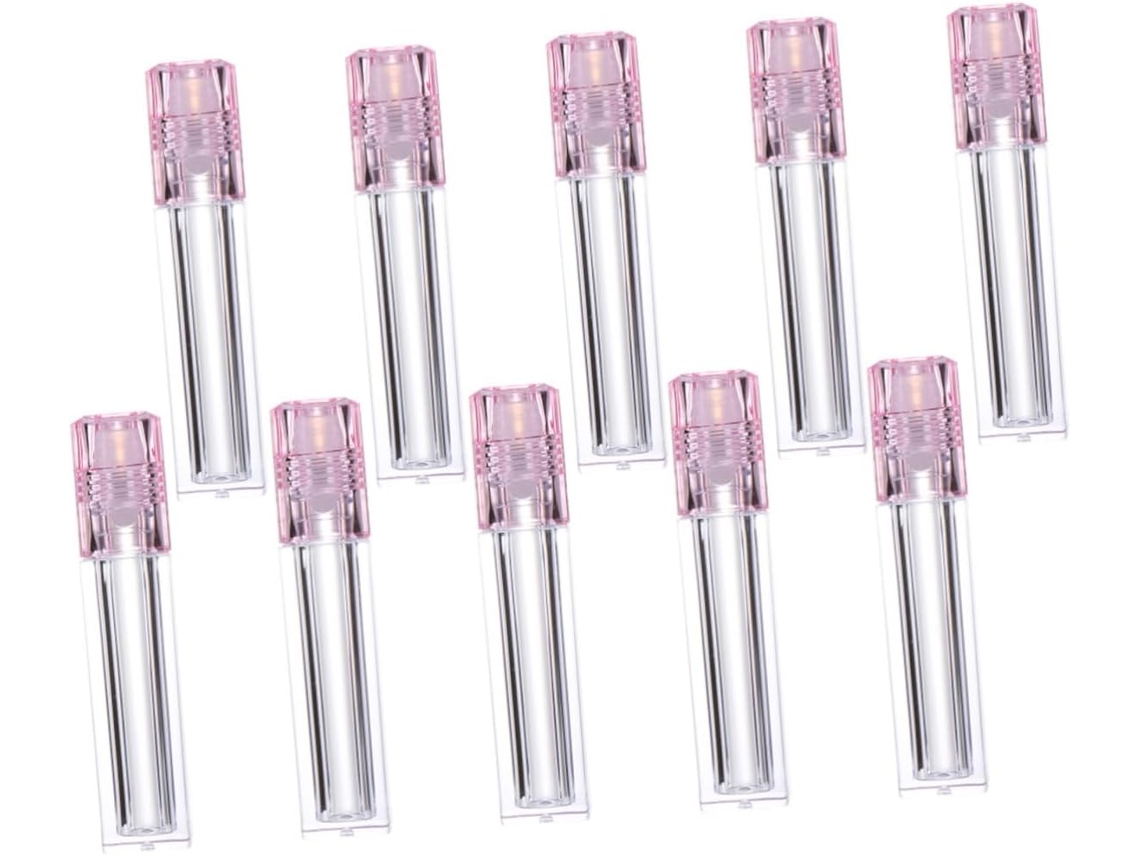Pacote Com 10 Frascos De Óleo Labial Roll-on De 6,5ml Com Tampas À Prova De Vazamentos.