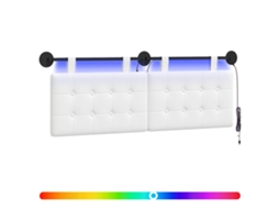 Conjunto 1 Cabeceira De Quarto Vidaxl Branco Tecido (130 X 55 X 5 Cm)