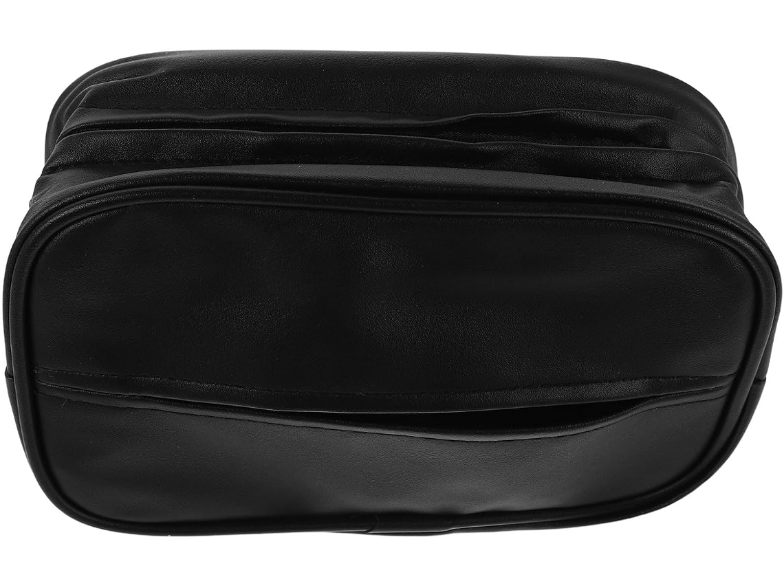Porta-lenços De Couro Pu Preto Para Carro, Suporte Para Lenços De Pendurar No Apoio De Braço, Dimensões 21,8 X 14