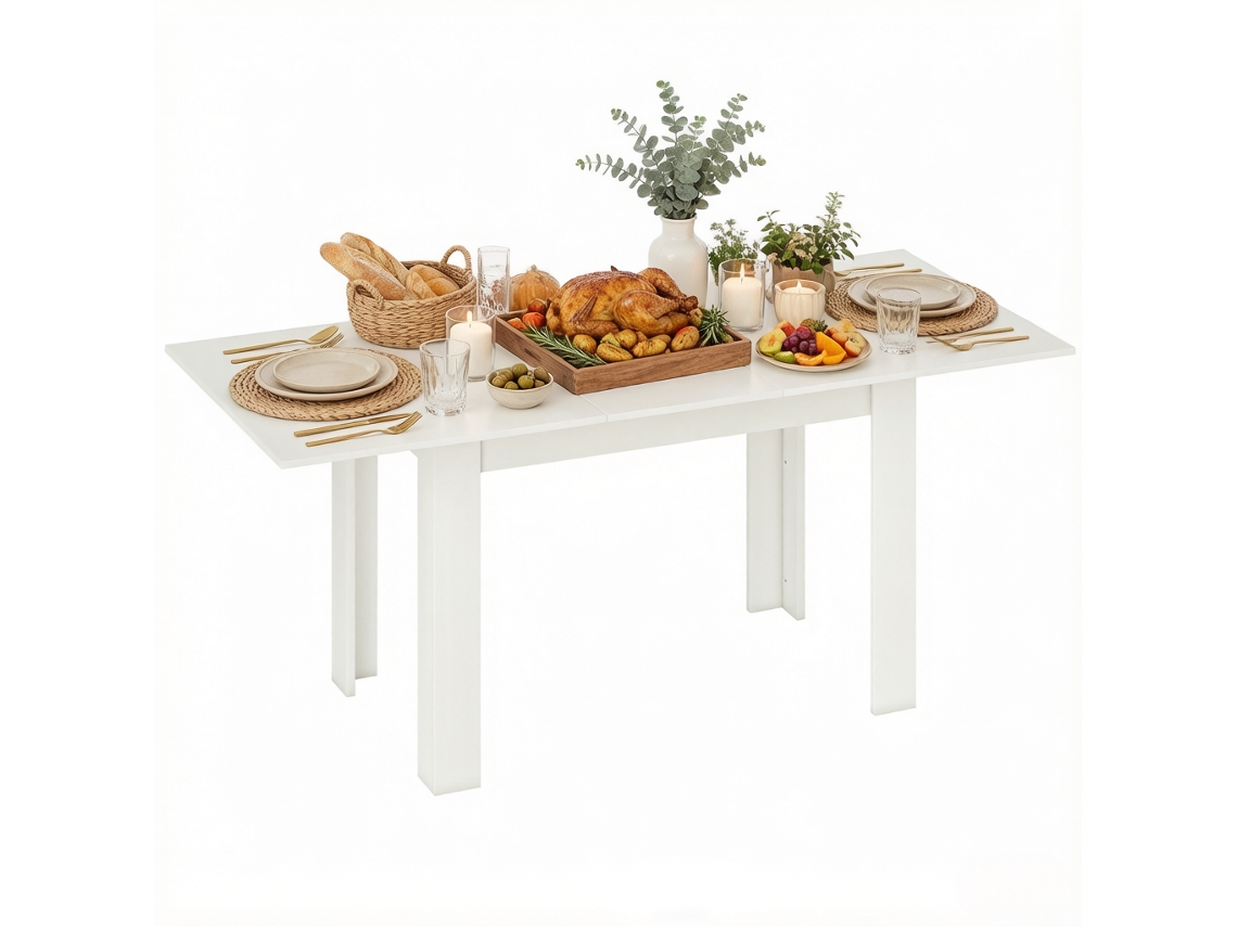 Mesa Moderna Extensível Para Jantar Com Prática Extensão,mesa De Café Elegante E Funcional