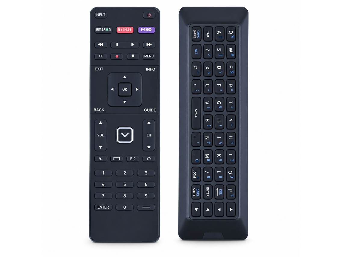 Comando De Substituição Para Tv Compatível Com Vizio Xrt500/xrt-500, Teclado Qwerty De Dupla Face