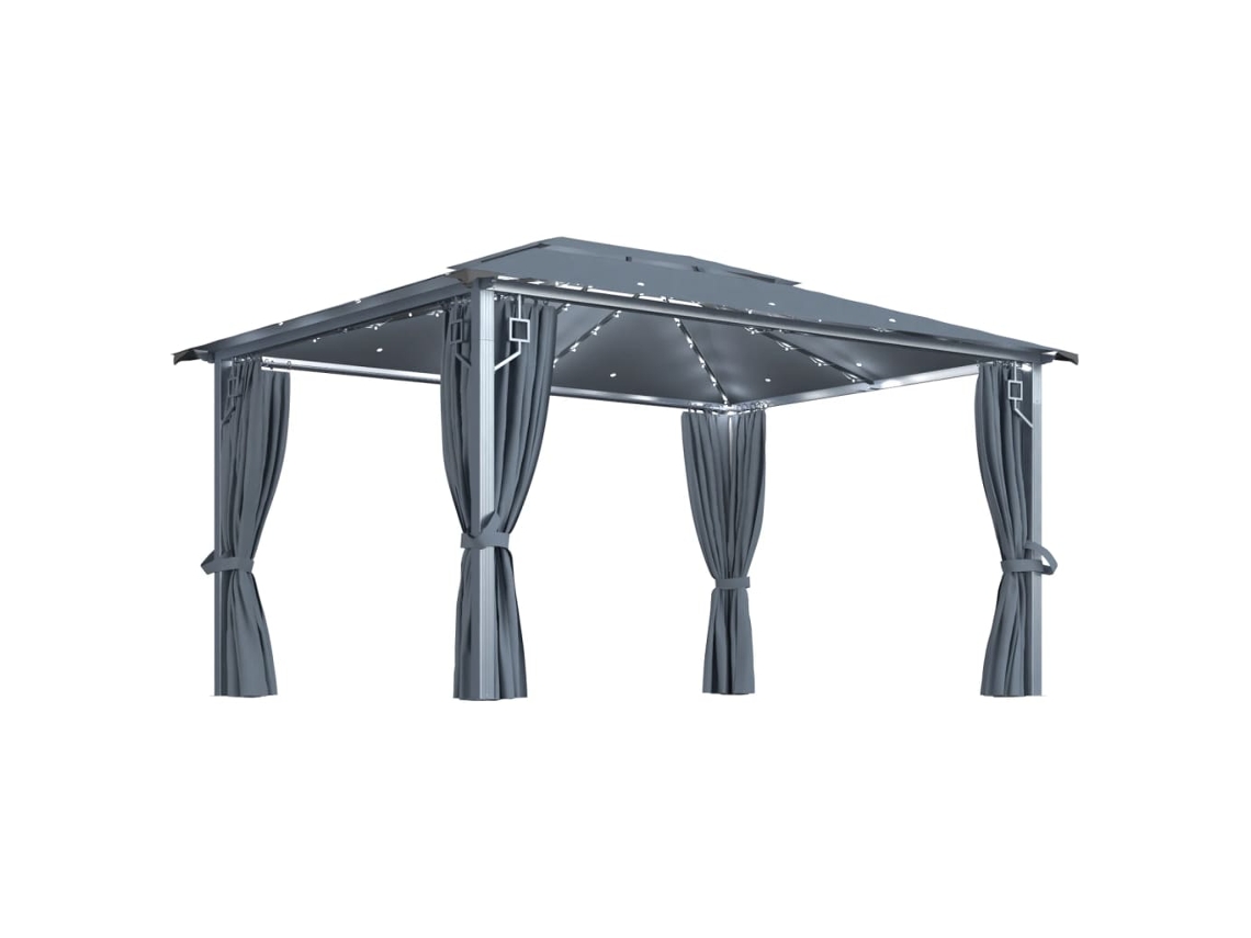 Gazebo VIDAXL Anthracite Tecido (4x3 m)