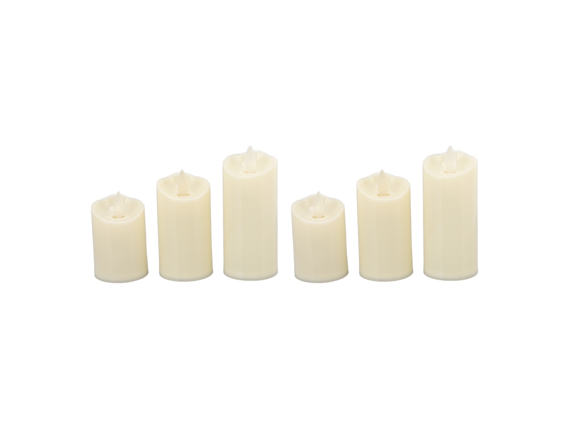 Rebe-6 Peças De Velas Led Sem Chama Com Bateria Simulação Lâmpada De Vela Elétrica Para Decoração De Festa