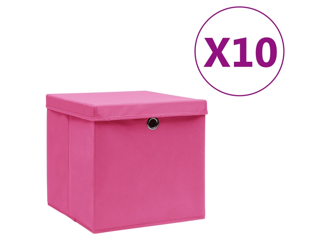 Storage Box, Storage Boxes Vidaxl Cor-de-rosa Tecido (n/a)