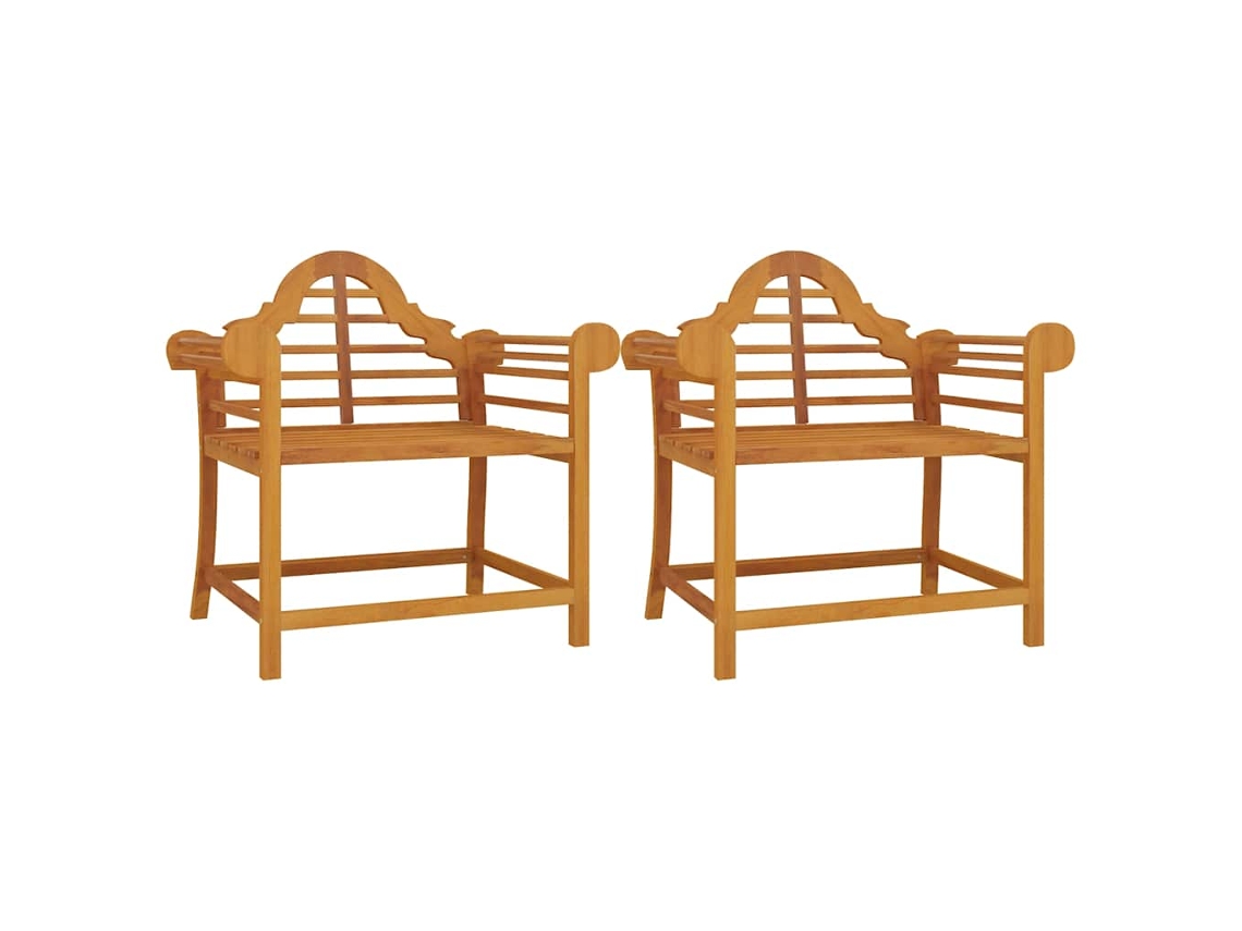 Maison Exclusive - Cadeiras De Jardim 2 Pcs 91x62x94 Cm Madeira De Teca Maciça