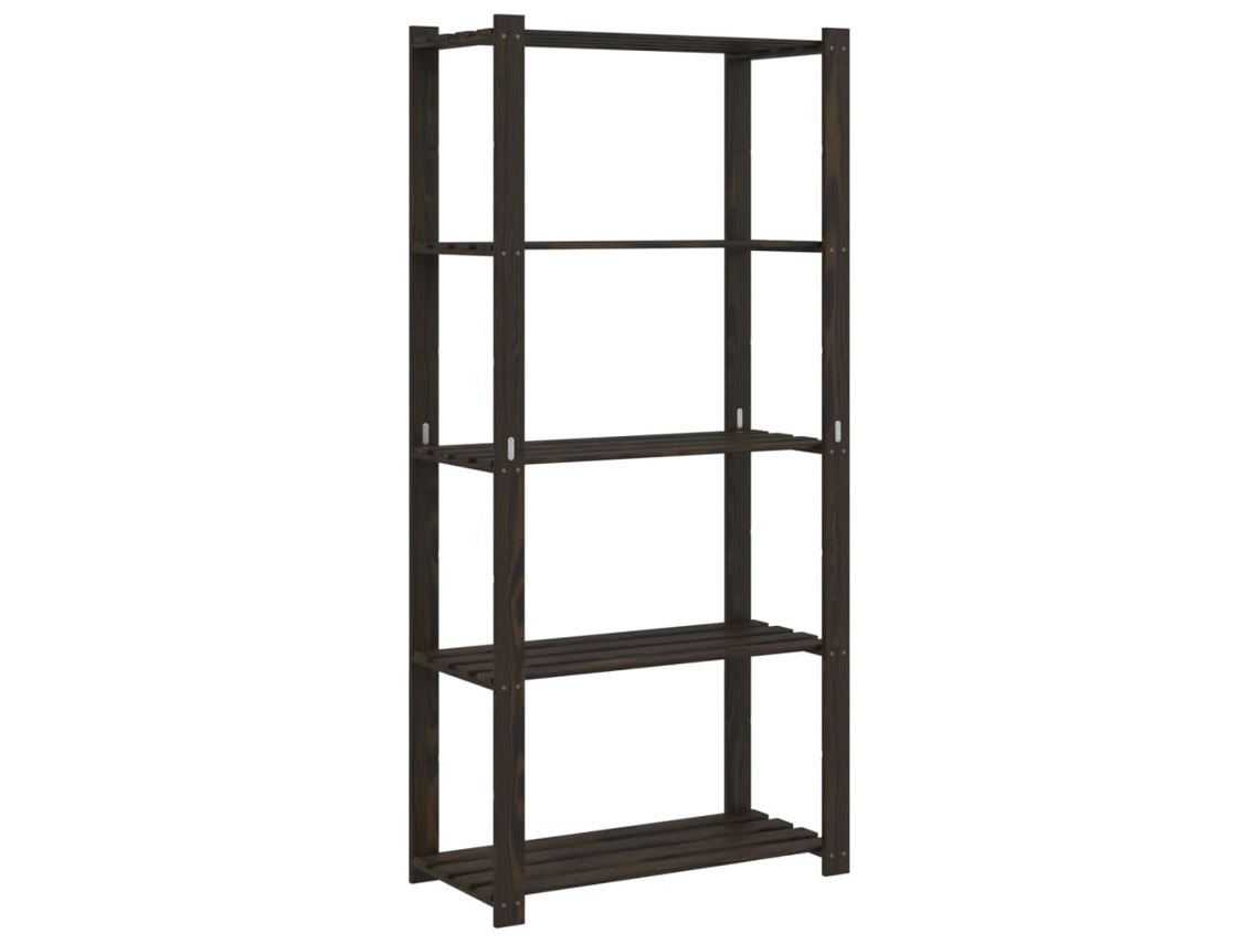 Storage Rack, Storage Racks Vidaxl Preto Madeira De Pinho (80 X 38 X 170 Cm)