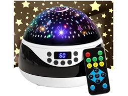Projetor De Luz Noturna Stars Com Temporizador E Música Lâmpada De Projeção Com Controle Remoto Para Crianças Luzes Noturnas Giratórias Para Yizhood