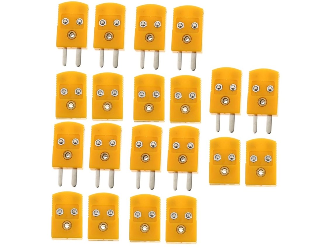 Conjunto De 20 Conectores Miniatura Tipo K Para Termopares, Com Plugues