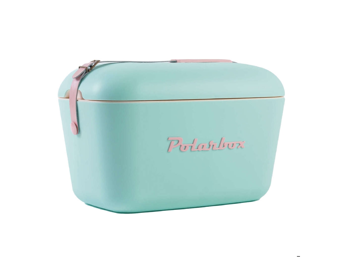 Geleira Portátil Vintage Com Asas 20L Verde Água