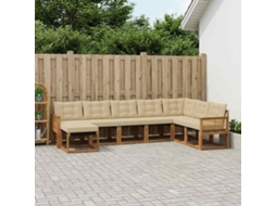 Vidaxl Conjunto De Sofás Para Exterior 8 Unid. Natural E Bege