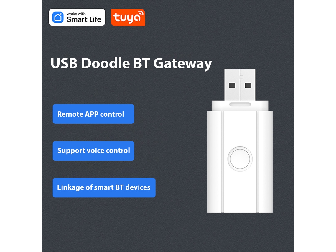 Tuya Gateway (Unidade de Controle Central Portátil Multifuncional Bluetooth para Casa Inteligente com USB)