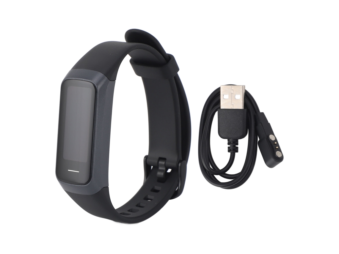 Pulseira Inteligente Com Tela Touch Colorida Hd Monitoramento De Sono Temperatura Modos Esportivos À Prova D'água Preto