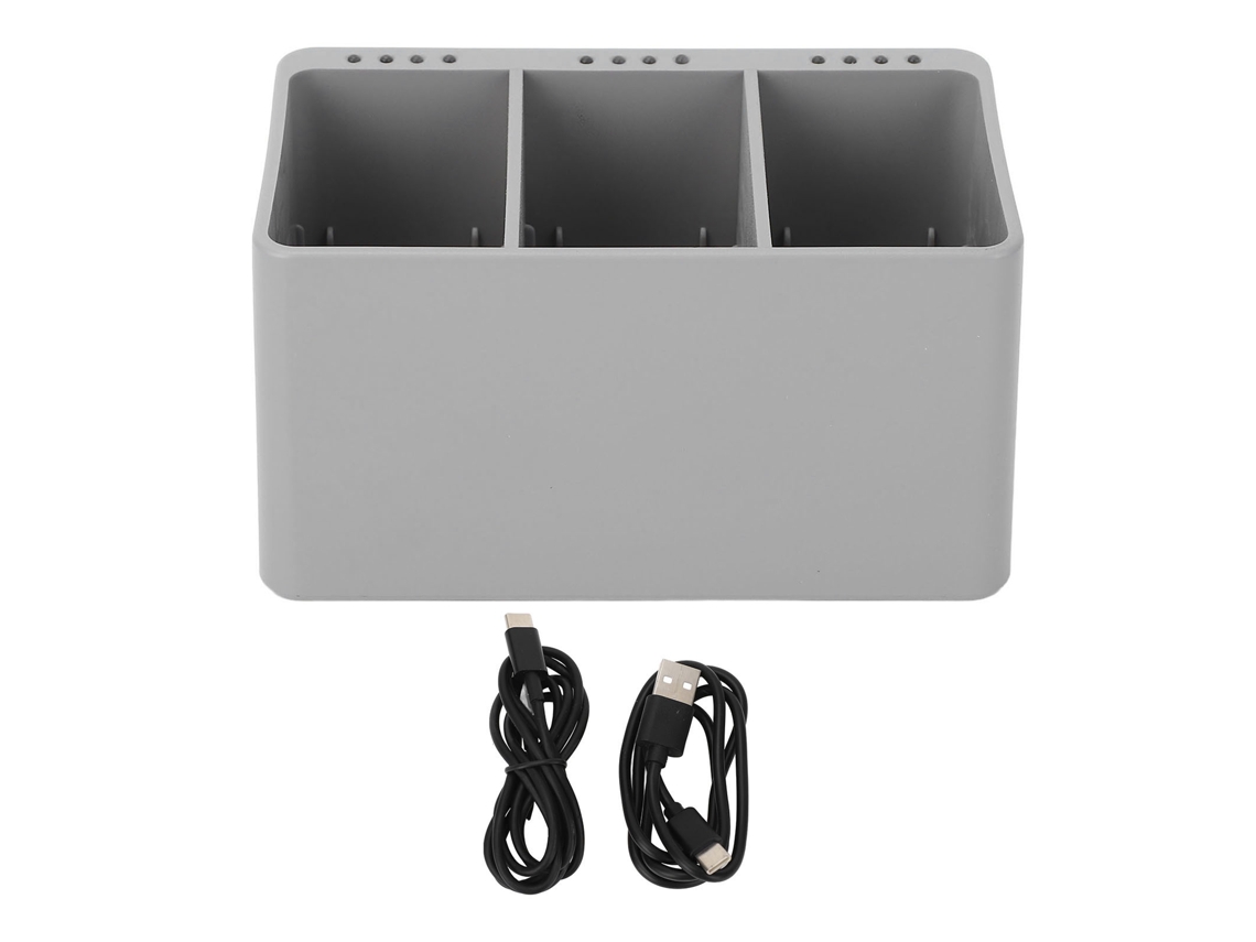 Carregador De Baterias Para Drone 3 Portas Compatível Com Mini 3, Mini 3 Pro E Mini 4 Pro