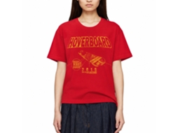 Rockinstone Back To The Future Movie New Board Solid Red Adult T-shirt Size:m