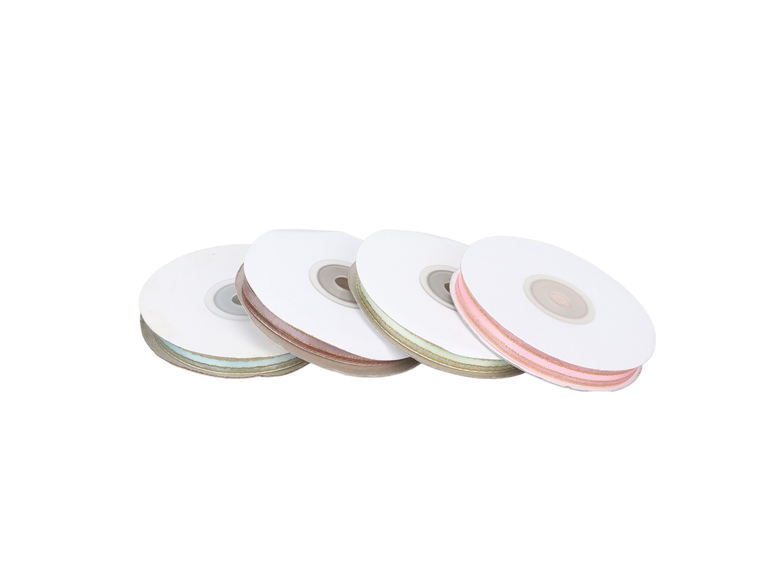 4pcs Fita De Cetim Transparente De 9mm Com Chiffon Poliéster Para Embrulho De Presentes E Decoração