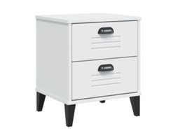 Bedside Cabinet, Bedside Cabinets Vidaxl Branco Madeira Processada (n/a)