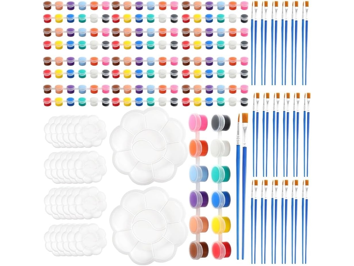 Conjunto de 360 Mini Tintas Acrílicas, Fitas Acrílicas para Crianças e Adultos SFUSHOS