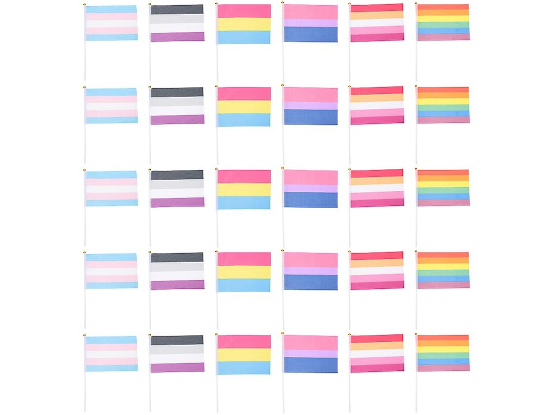 30 Unidades de Bandeira Arco-Íris Do Festival ALLINLESS