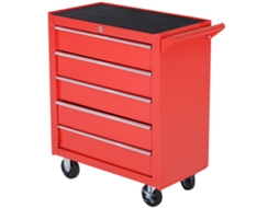 Carrinho De Ferramenta Chapa De Aço Cor Vermelho 69x33x75 Cm Durhand