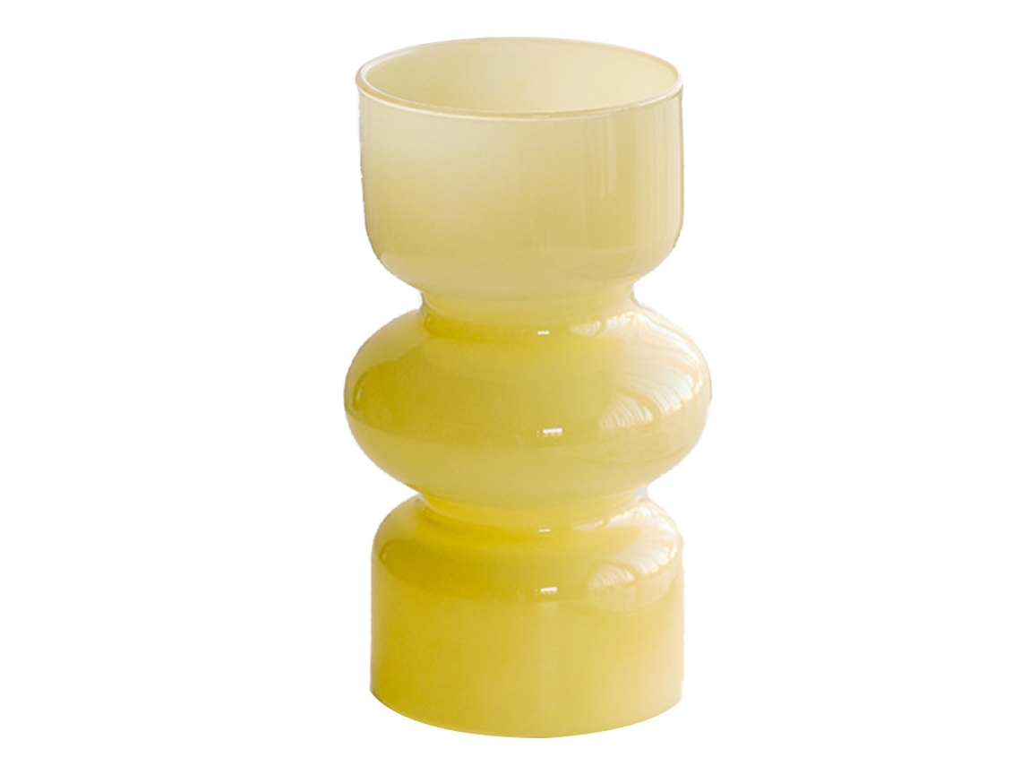 Vaso de Vidro Brilhante para Flores Vaso de Vidro Preto Geométrico Moderno Peça Central para Mesa de Sala de Estar NEVEANCE
