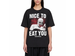 Rockinstone Silence Of The Lambs Movie Silence Nice To Eat You Black Adult T-shirt Size:l