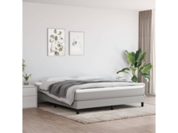Vidaxl Colchão De Molas Ensacadas Firmeza Média 180x200x20 Cm Tecido Cinza-claro