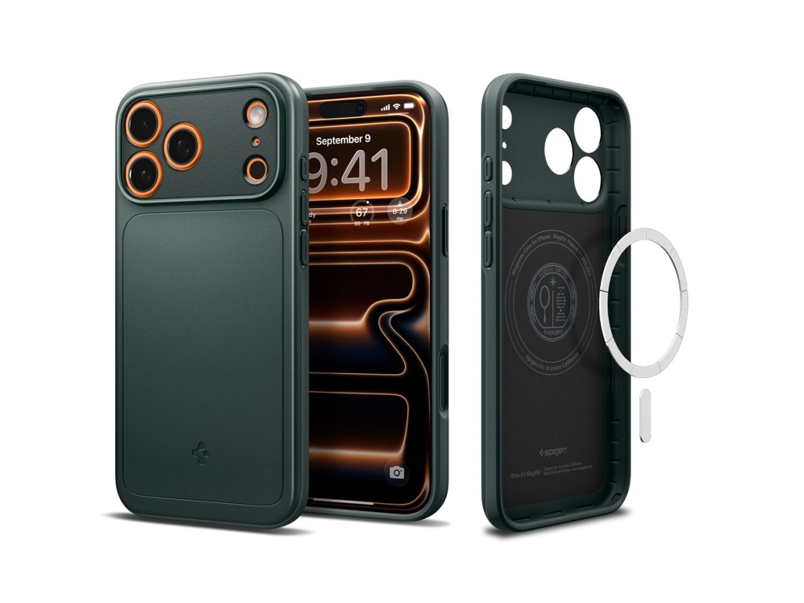 Capa Spigen Thin Fit Mag Para Iphone 17 Pro Com Carregamento Magnético Magsafe