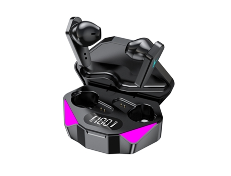 Auriculares Sem Fio Binaural Tws  para Jogos com Display Digital Bluetooth de Baixa Latência
