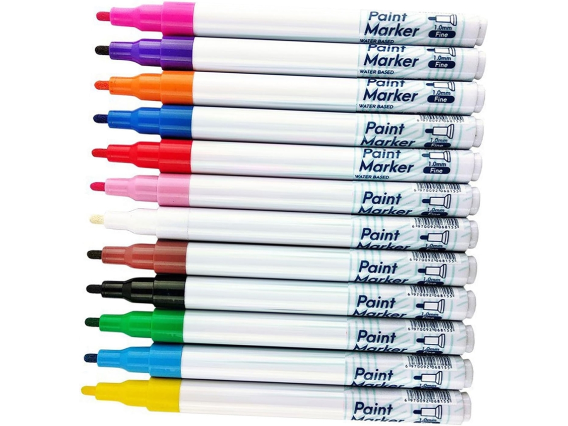 Conjunto De 12 Canetas Cerâmica Com Ponta Fina, Marcadores De Tinta Para Adultos, Ideais Para Trabalhos Artísticos Em