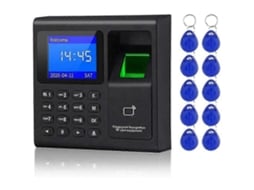 Sistema De Controle De Acesso Biométrico Rfid Com Teclado E Relógio Eletrônico De Ponto Usb