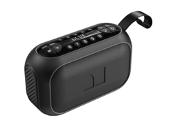 Mini alto-falante MDUG à prova d'água com tecido, preto