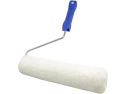 Rolo de Pintura com Cabo Plástico Azul e Capa Pelúcia Branca 10 Polegadas CHABERLU