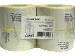 Pack 4 Rolos Etiquetas Autocolantes SITTEN (50 x 40 mm x 1000)