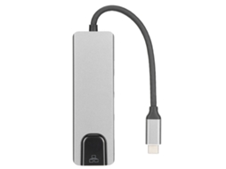 Aetheria concentrador Type c 5 em 1 com 2 Usb, Interface Multimídia Hd e Porta Rj45