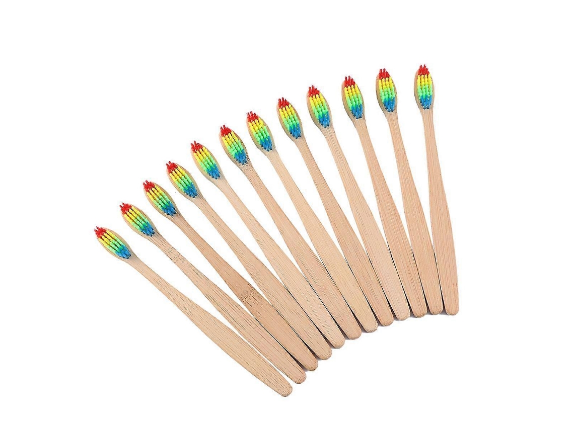 Escovas De Dentes De Bambu, 24 Pecas, Ecologicas, Sem Plastico
