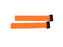2pcs Pulseiras de Silicone com Fechamento Magnético para Fitbit Charge 6/5 Cinza Laranja