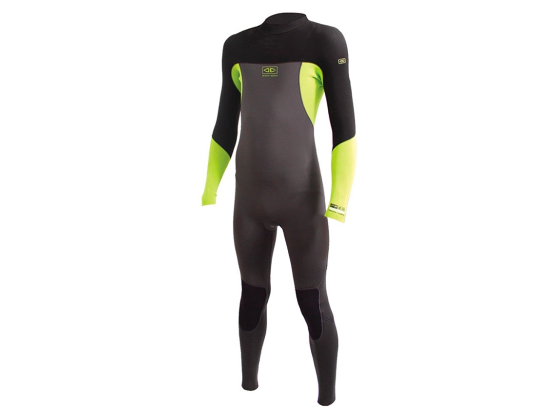 Terno de Neoprene Manga Longa com Zíper no Peito One Free Flex 4/3 Mm Preto 14 Yearsocean & Earth