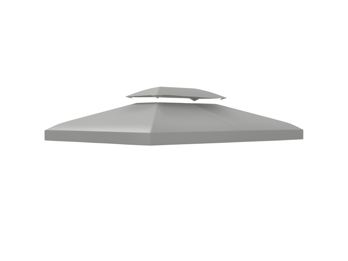 Toldo de Jardim Dobrável com Painéis Removíveis 5,83x2,95m branco BTFORUS