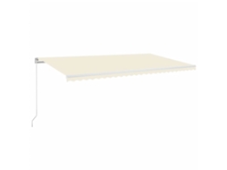 Toldo Retrátil Manual com Led 600x350 Cm Cor Creme MAISON EXCLUSIVE