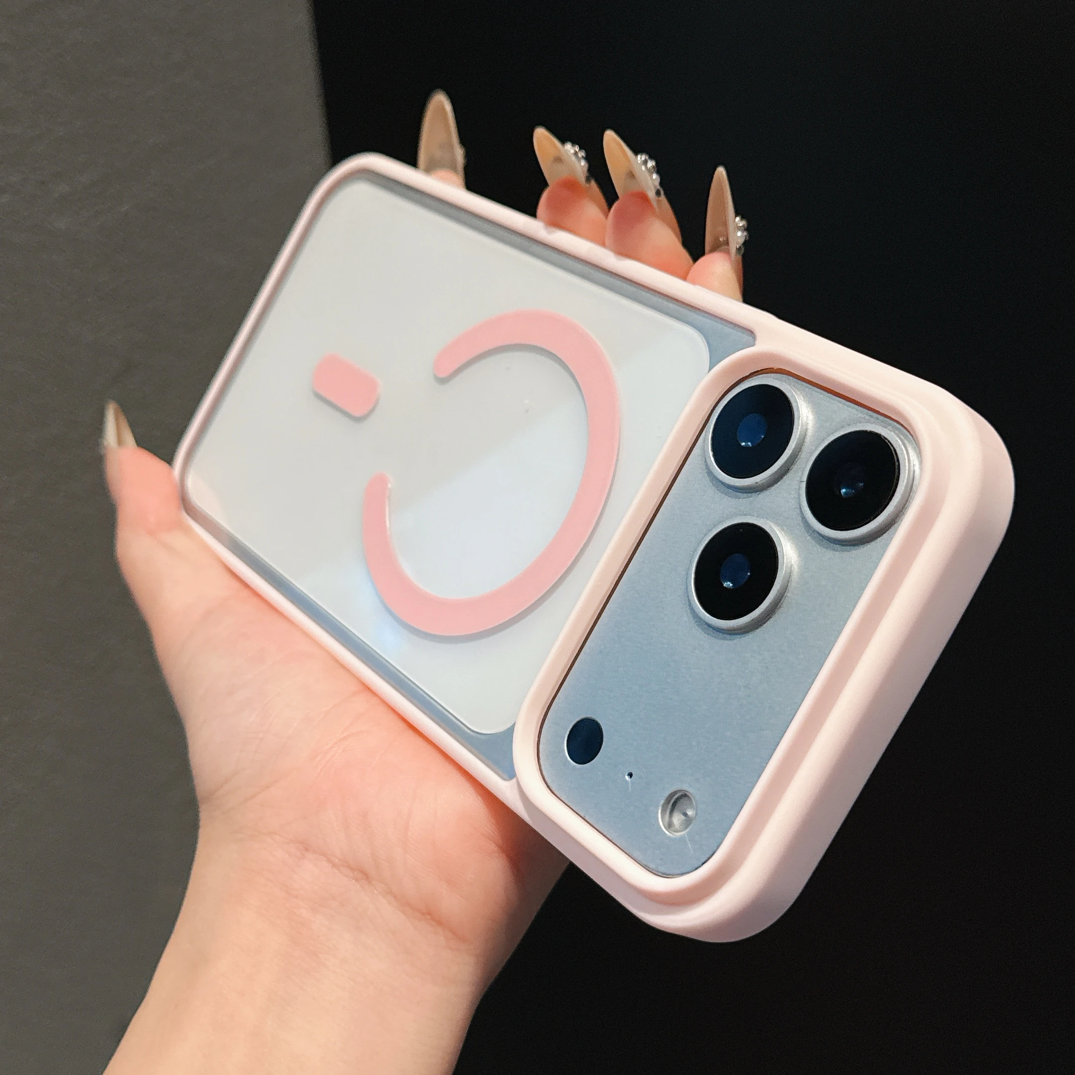 Capa Protetora Magnética Para Carregamento Sem Fio (iphone 14 Plus Rosa)