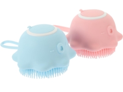 Conjunto De 2 Escovas Silicone Para Massagem Corporal Nas Costas, Escova Esfoliante, Modelo Pequeno