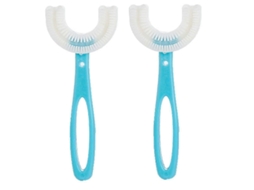 2 Conjunto de Escova Dentes Boca Inteira em Forma U para Crianças 12,5 Cm Hwy GOKOCO