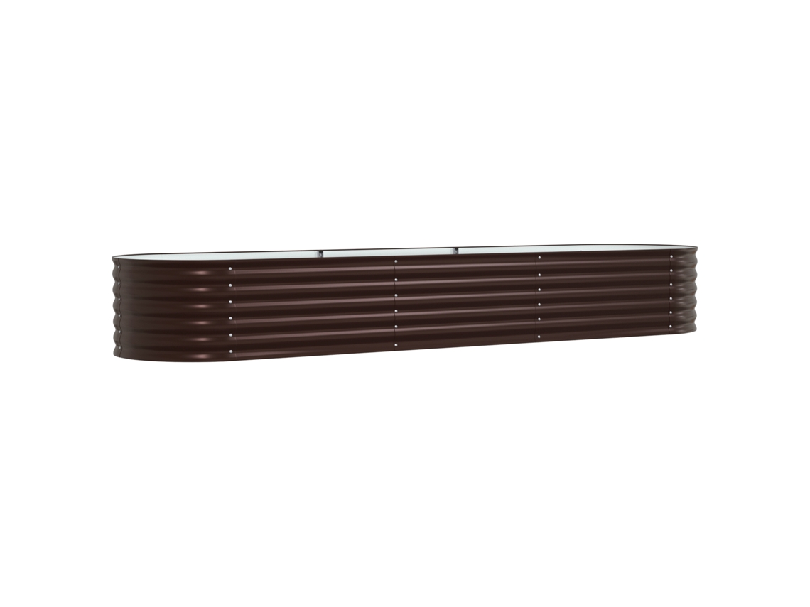 Conjunto 1 Vaso De Metal Vidaxl Castanho Aço (320 X 80 X 44 Cm)