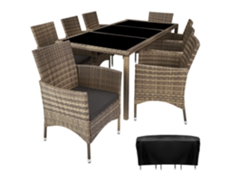 Conjunto TECTAKE de Rattan 8+1
