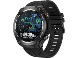 Relógio de Corrida Inteligente com Chamada Bluetooth, Frequência Cardíaca e Monitoramento do Sono Preto Yizhood