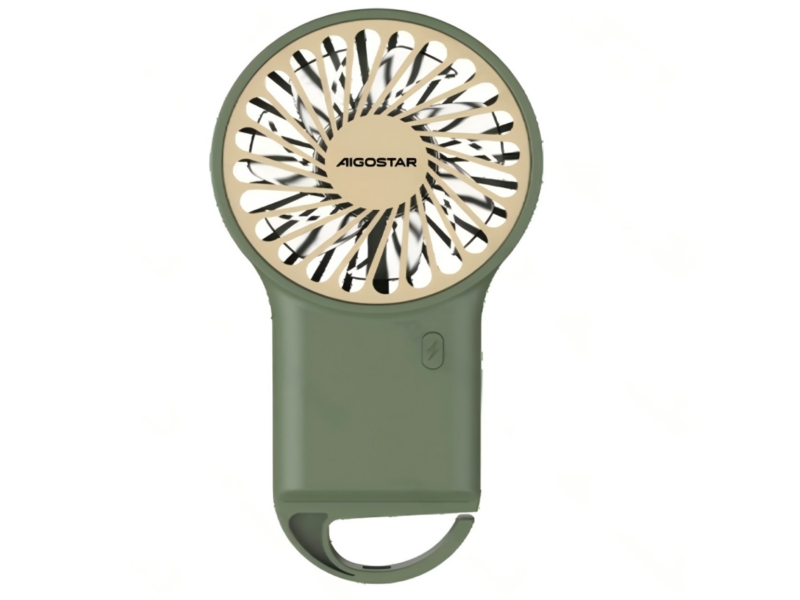 Mini Ventilador Portátil Aigostar Verde 3.2" 7 Pás 3 Velocidades 500mah, Recarregável SINI TECH STORE