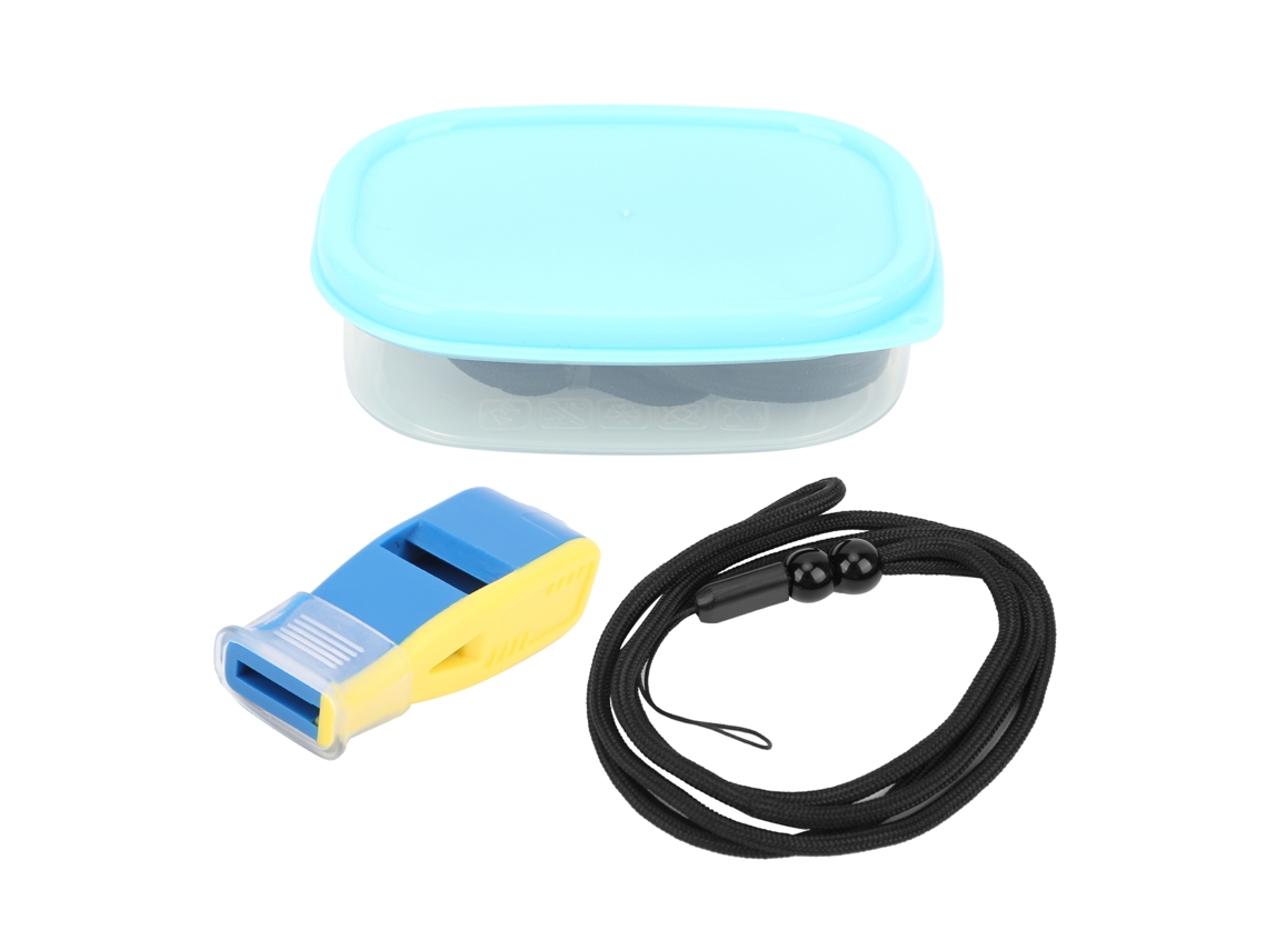 Silbato deportivo ligero y ajustable con sonido nítido, azul y amarillo S/MARCA