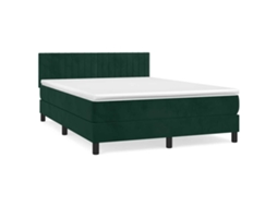 Cama com Molas/colchão 140x200 Cm Veludo Verde escuro MAISON EXCLUSIVE
