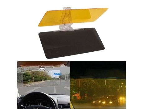 Óculos de sol para carro com espelho de visão HD 2 em 1 Proteção para os olhos Viseira solar anti-UV Anti-reflexo para dirigir dia e noite DELAMAN