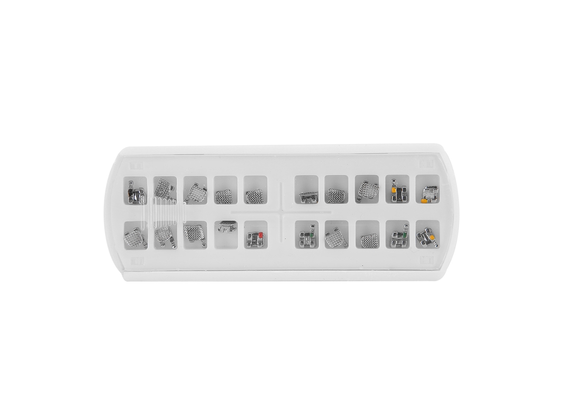 KOFIHETY Brackets Metálicos Ortodônticos Mini 0,022 Com 3 4 5 Ganchos Acessório Dental